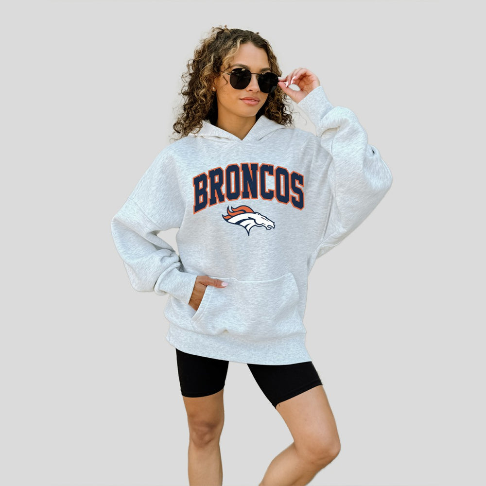 Denver Broncos Gameday Couture Women's Fan Edition Premium Weight Hoodie Ash | NFL