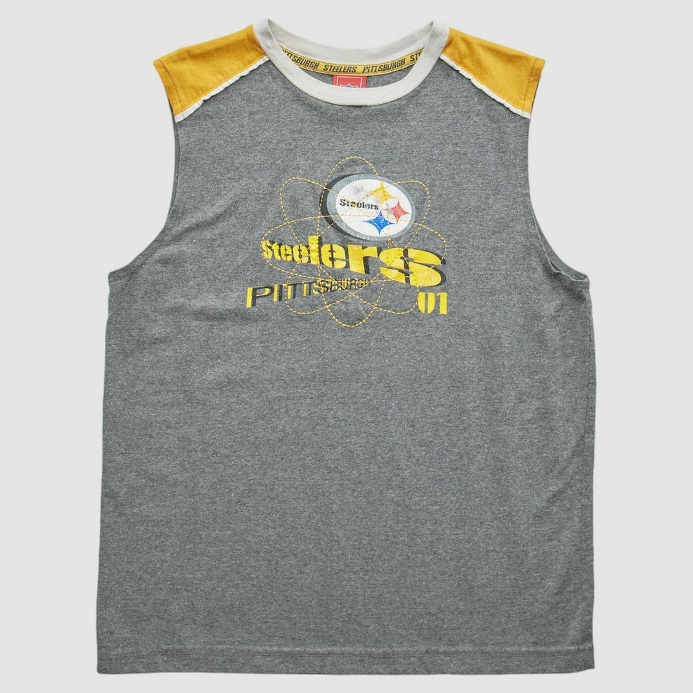 Pittsburgh Steelers NFL 2000s Pullover Tank Heather Gray Vintage | Fanatics