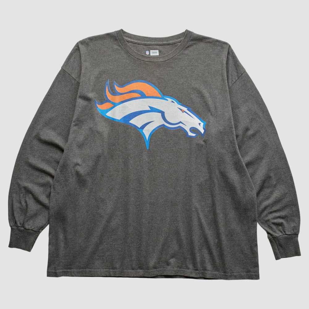 Denver Broncos 2010s Long Sleeve T-Shirt Dark Heather Gray Vintage | Fanatics