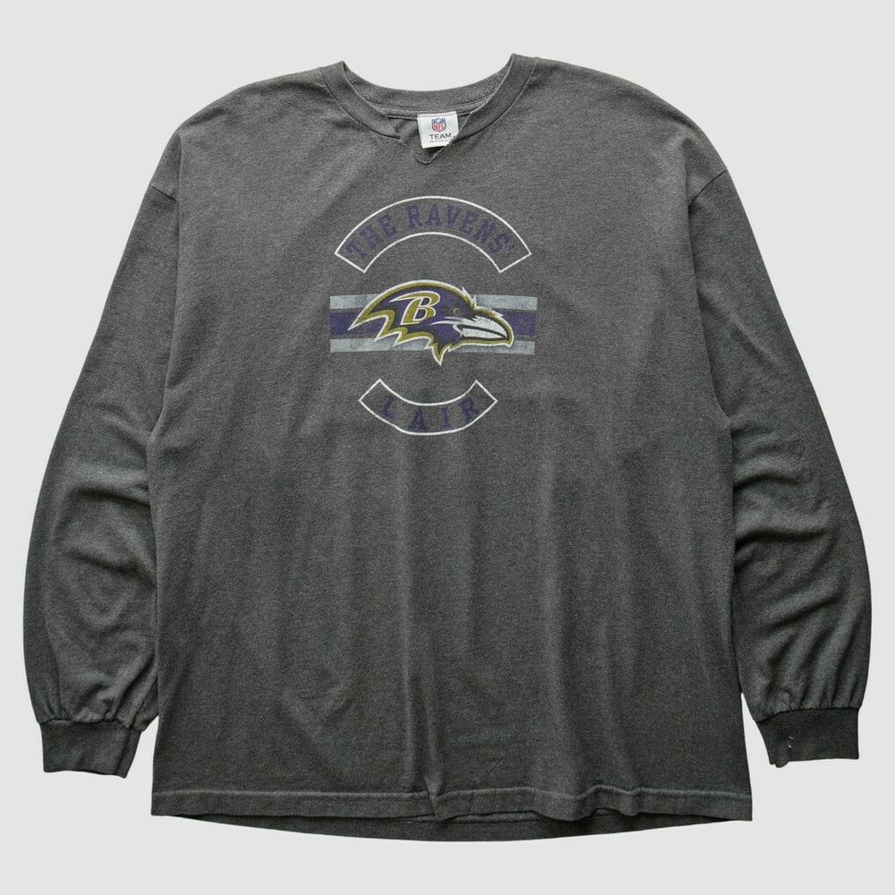 Baltimore Ravens NFL 2010s Long Sleeve T-Shirt Dark Heather Gray Vintage | Fanatics
