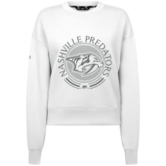 Nashville Predators Levelwear Women's Slate & Snow Sponge Tri-Blend Sweatshirt - White - NHL