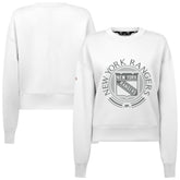 New York Rangers Levelwear Women's Slate & Snow Sponge Tri-Blend Sweatshirt - White - NHL