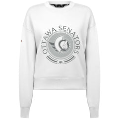 Ottawa Senators Levelwear Women's Slate & Snow Sponge Tri-Blend Sweatshirt - White - NHL