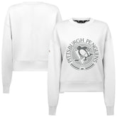 Pittsburgh Penguins Levelwear Women's Slate & Snow Sponge Tri-Blend Sweatshirt - White - NHL