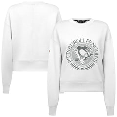 Pittsburgh Penguins Levelwear Women's Slate & Snow Sponge Tri-Blend Sweatshirt - White - NHL