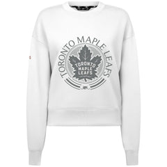 Toronto Maple Leafs Levelwear Women's Slate & Snow Sponge Tri-Blend Sweatshirt - White - NHL