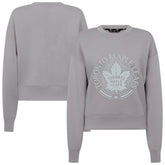 Toronto Maple Leafs Levelwear Women's Slate & Snow Sponge Tri-Blend Sweatshirt - Gray - NHL