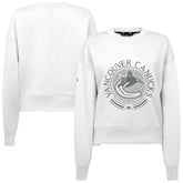 Vancouver Canucks Levelwear Women's Slate & Snow Sponge Tri-Blend Sweatshirt - White - NHL