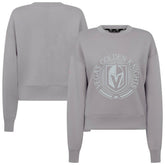 Vegas Golden Knights Levelwear Women's Slate & Snow Sponge Tri-Blend Sweatshirt - Gray - NHL