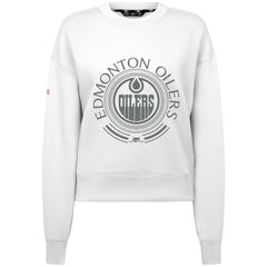 Edmonton Oilers Levelwear Women's Slate & Snow Sponge Tri-Blend Sweatshirt - White - NHL