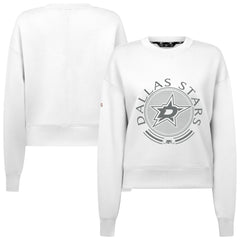 Dallas Stars Levelwear Women's Slate & Snow Sponge Tri-Blend Sweatshirt - White - NHL