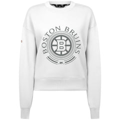 Boston Bruins Levelwear Women's Slate & Snow Sponge Tri-Blend Sweatshirt - White - NHL