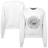 Minnesota Wild Levelwear Women's Slate & Snow Sponge Tri-Blend Sweatshirt - White - NHL
