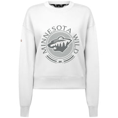 Minnesota Wild Levelwear Women's Slate & Snow Sponge Tri-Blend Sweatshirt - White - NHL