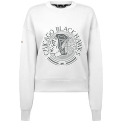 Chicago Blackhawks Levelwear Women's Slate & Snow Sponge Tri-Blend Sweatshirt - White - NHL