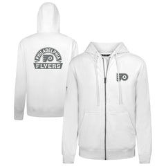 Philadelphia Flyers Levelwear Podium Chenille Logo Full-Zip Hoodie - White - NHL