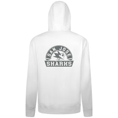 San Jose Sharks Levelwear Podium Chenille Logo Full-Zip Hoodie - White - NHL