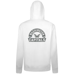 Washington Capitals Levelwear Podium Chenille Logo Full-Zip Hoodie - White - NHL