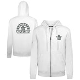 Toronto Maple Leafs Levelwear Podium Chenille Logo Full-Zip Hoodie - White - NHL