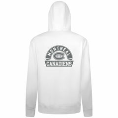 Montreal Canadiens Levelwear Podium Chenille Logo Full-Zip Hoodie - White - NHL