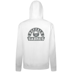 Buffalo Sabres Levelwear Podium Chenille Logo Full-Zip Hoodie - White - NHL