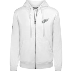 Detroit Red Wings Levelwear Podium Chenille Logo Full-Zip Hoodie - White - NHL