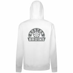 Boston Bruins Levelwear Podium Chenille Logo Full-Zip Hoodie - White - NHL