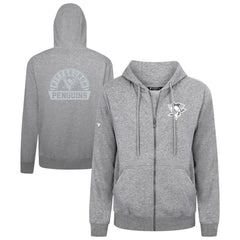 Pittsburgh Penguins Levelwear Podium Chenille Logo Full-Zip Hoodie - Gray - NHL