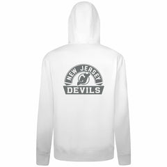 New Jersey Devils Levelwear Podium Chenille Logo Full-Zip Hoodie - White - NHL