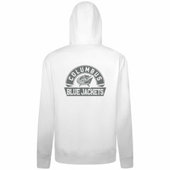 Columbus Blue Jackets Levelwear Podium Banner Arch Full-Zip Hoodie - White - NHL