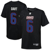 Jaxson Dart New York Giants Youth Fashion Game Jersey Carbon Black | Nike for Sale