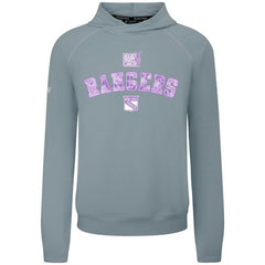 New York Rangers Levelwear Hockey Fights Cancer Mandate Tri-Blend Hoodie - Gray - NHL