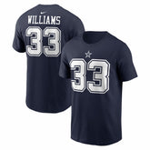 Javonte Williams Dallas Cowboys Name & Number T-Shirt Navy | Nike for Sale