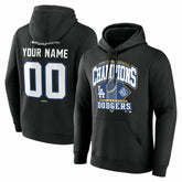 Los Angeles Dodgers 2025 World Series Champions Custom Name & Number Hoodie - MLB