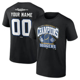 Los Angeles Dodgers 2025 World Series Champions Custom Name & Number T-Shirt - MLB