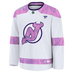 New Jersey Devils Fanatics Hockey Fights Cancer Survivor Practice Jersey - White - NHL