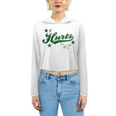 Jalen Hurts Philadelphia Eagles Majestic Threads Women's Glitter Wordmark Hoodie White | NFL