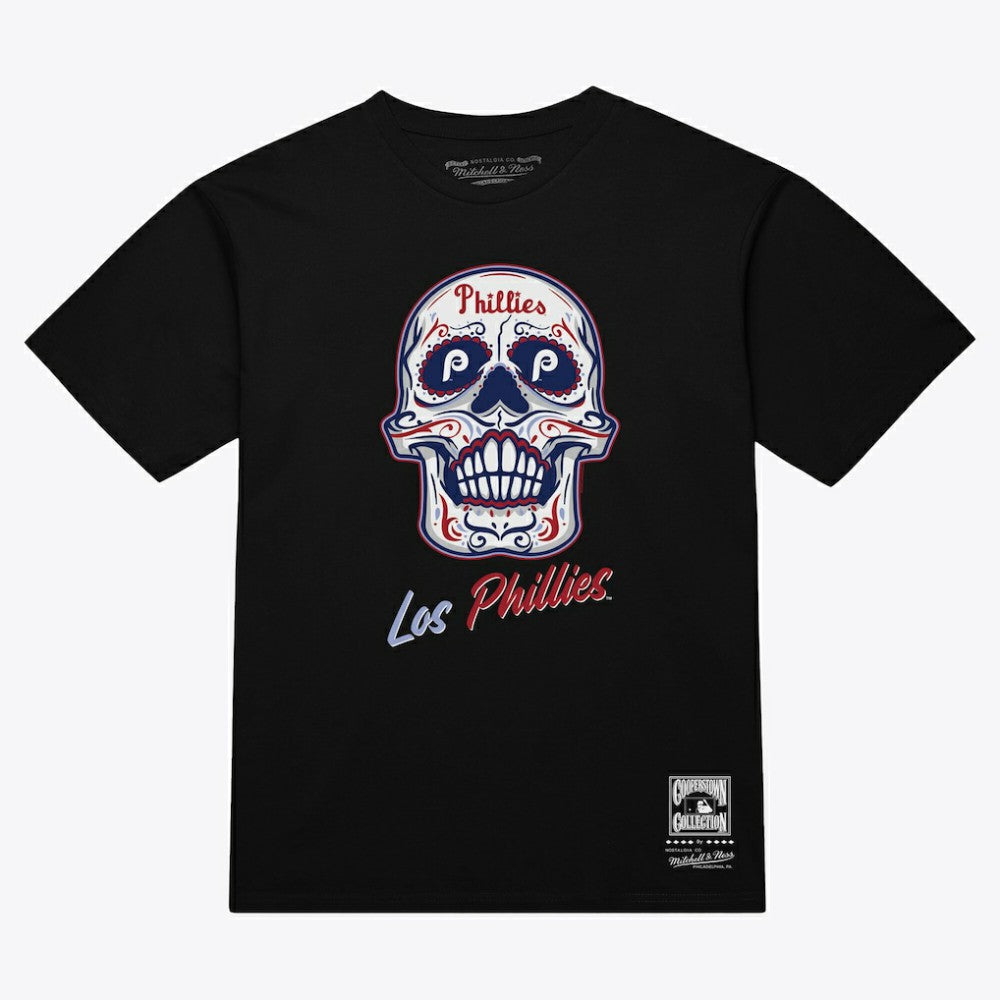 Philadelphia Phillies Mitchell & Ness Women's Sugar Skull Boxy T-Shirt - MLB