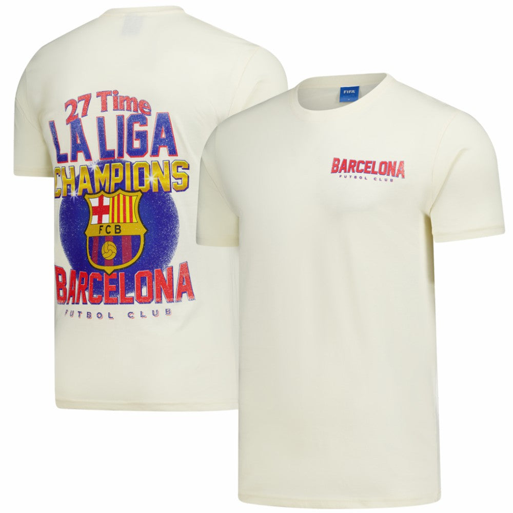 Barcelona Peace Collective Unisex Champion T-Shirt Cream - FIFA World CUP
