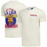Barcelona Peace Collective Unisex Champion T-Shirt Cream - FIFA World CUP