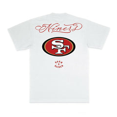 San Francisco 49ers Born x Raised Unisex Fine Line T-Shirt White | NFL