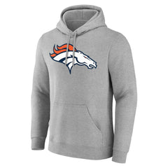 Denver Broncos Team Authentic Personalized Name & Number Hoodie Gray | NFL