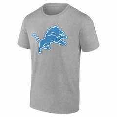 Detroit Lions Team Authentic Personalized Name & Number T-Shirt Gray | NFL
