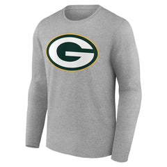Green Bay Packers Team Authentic Personalized Name & Number Long Sleeve T-Shirt Gray | NFL