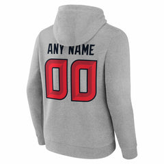 Houston Texans Team Authentic Personalized Name & Number Hoodie Gray | NFL