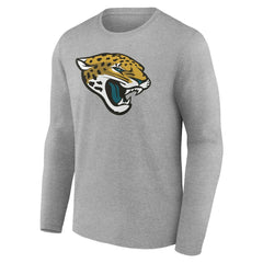 Jacksonville Jaguars Team Authentic Personalized Name & Number Long Sleeve T-Shirt Gray | NFL