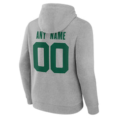 New York Jets Team Authentic Personalized Name & Number Hoodie Gray | NFL