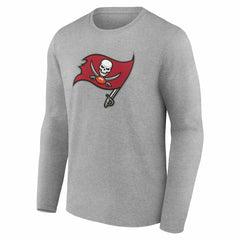Tampa Bay Buccaneers Team Authentic Personalized Name & Number Long Sleeve T-Shirt Gray | NFL