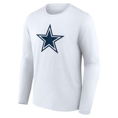 Dallas Cowboys Team Authentic Personalized Name & Number Long Sleeve T-Shirt White | NFL