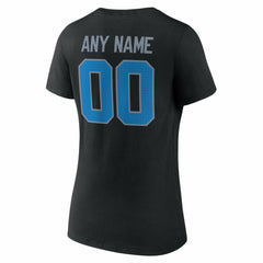 Detroit Lions Women's Team Authentic Personalized Name & Number V-Neck T-Shirt Black | NFL